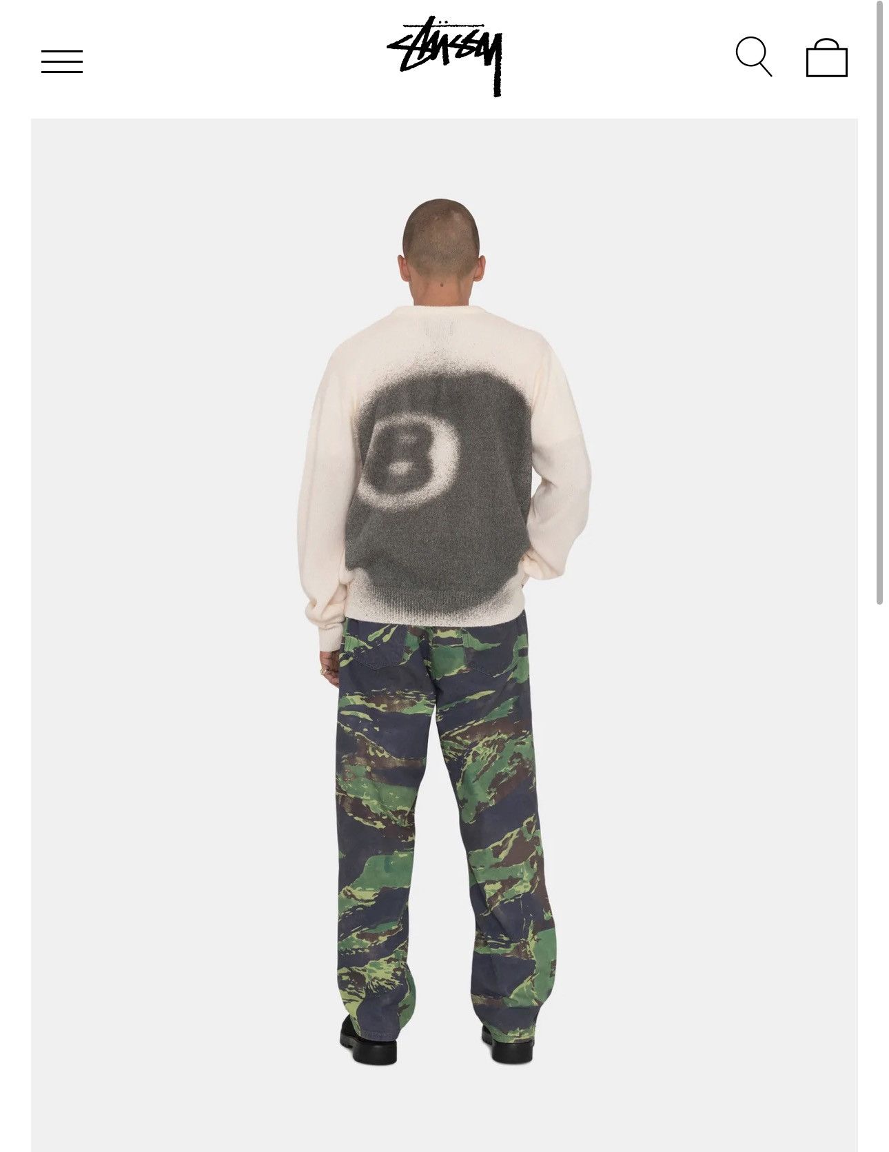 Stussy 8 Ball Spray Sweater | Grailed