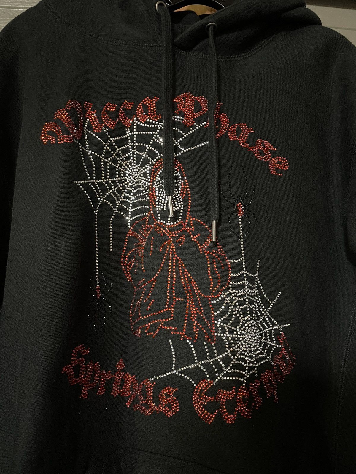 LIL PEEP Copes Wicca phase springs eternal spider hoodie rhinestone