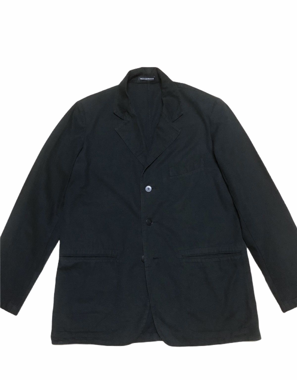 Vintage × agnes b. ICONIC Vtg Avant-Garde Agnes B HOMME Paris Black Jacket Size US M / EU 48-50 / 2 - 1 Thumbnail