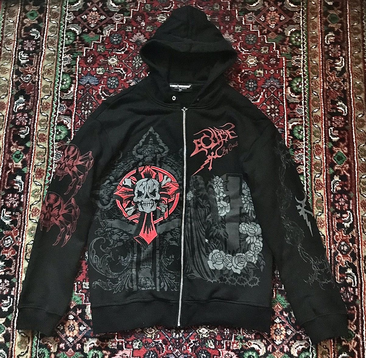 Eternal @eternal_artwear Skull Embroidery Zip-Hoodie SS22 Size US XL / EU 56 / 4 - 2 Thumbnail