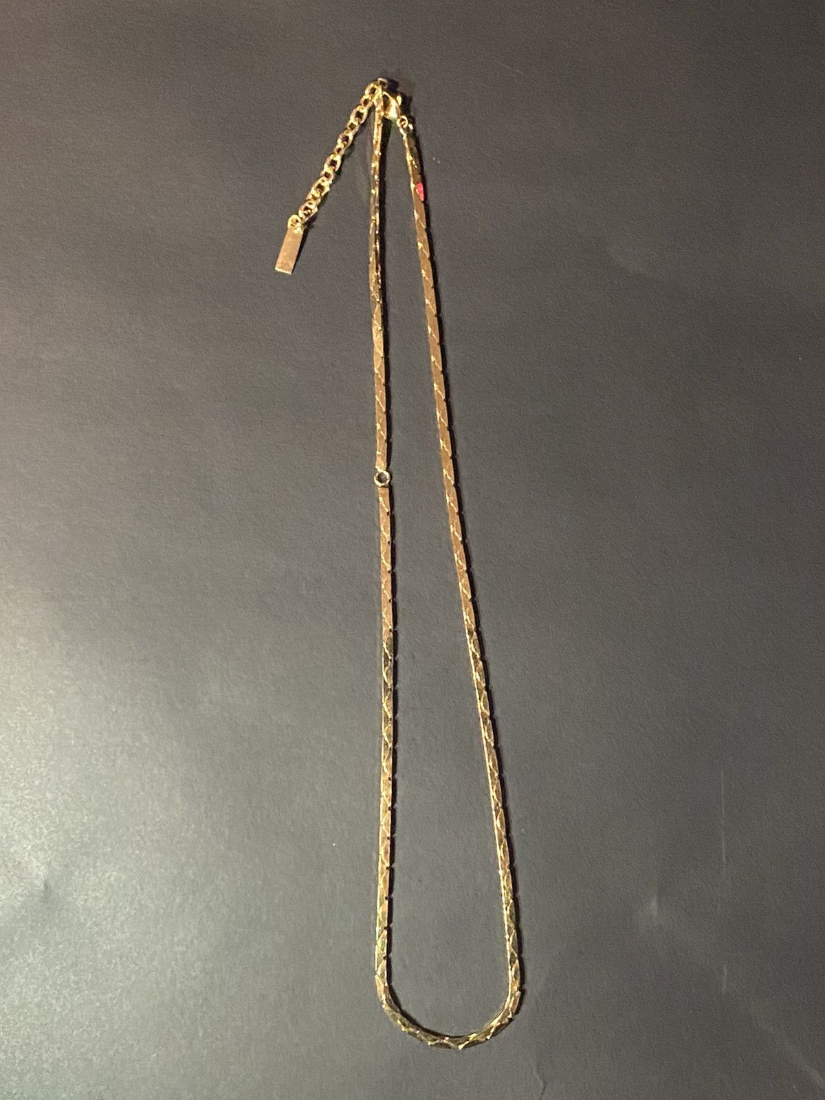 Saint Laurent Paris Rectangle Tube-Chain Metal Necklace Size ONE SIZE - 3 Thumbnail