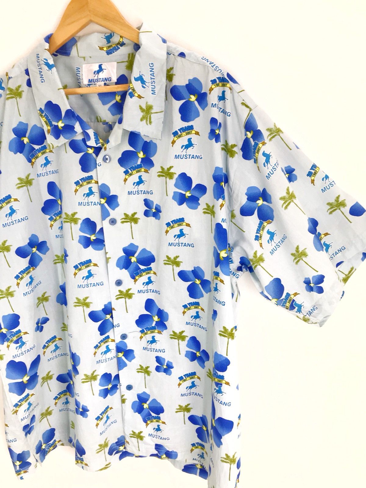 Mustang Vintage Mustang Hawaiian Shirt Size US XL / EU 56 / 4 - 1 Thumbnail