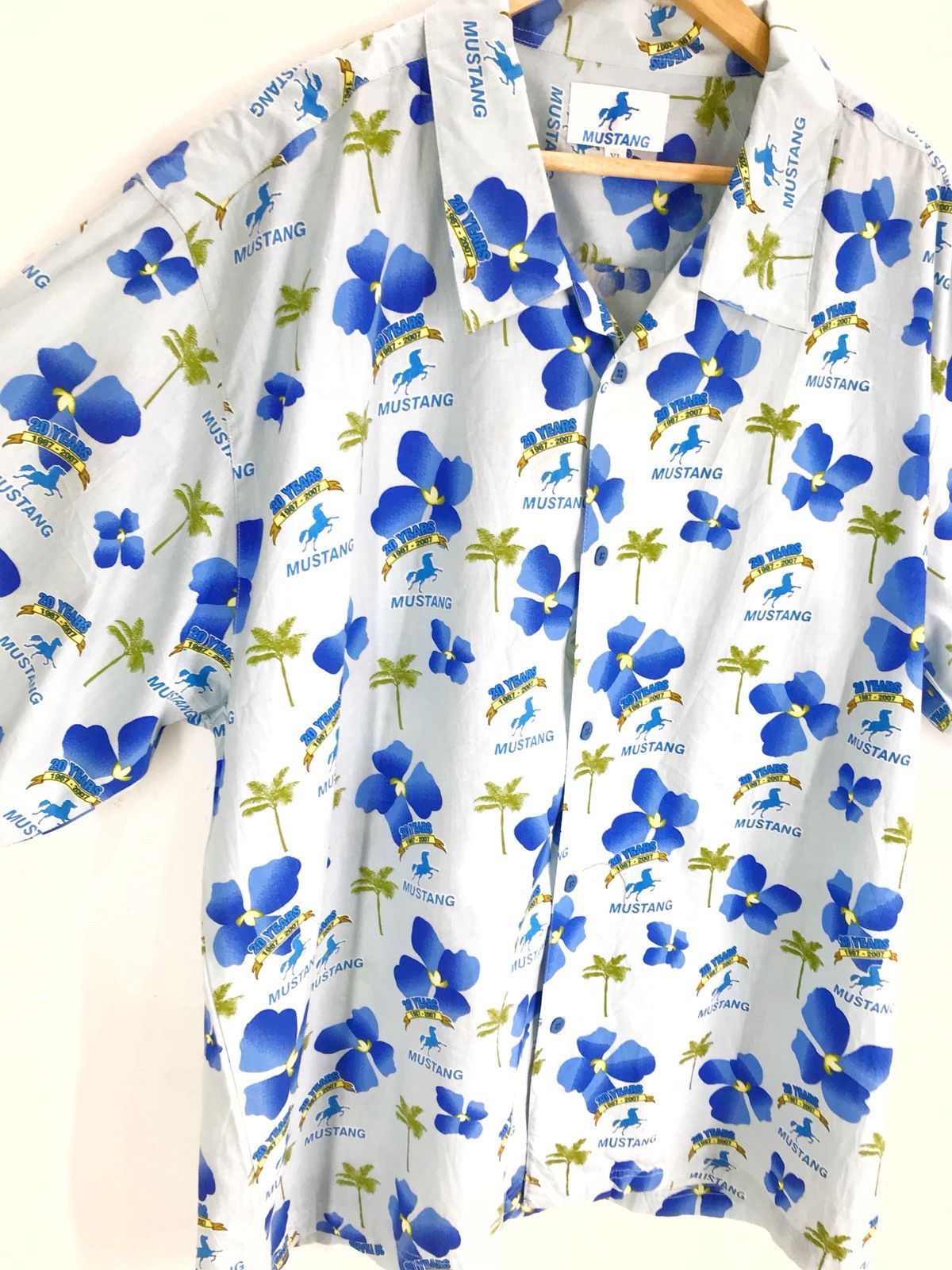 Mustang Vintage Mustang Hawaiian Shirt Size US XL / EU 56 / 4 - 3 Thumbnail