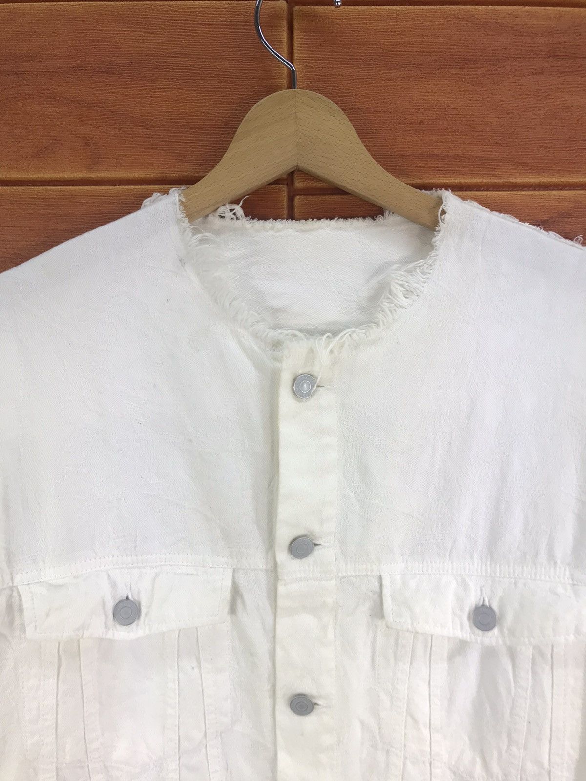 Iroquois Japan Iroquois Japan Neckless Denim Jacket Size US M / EU 48-50 / 2 - 4 Thumbnail