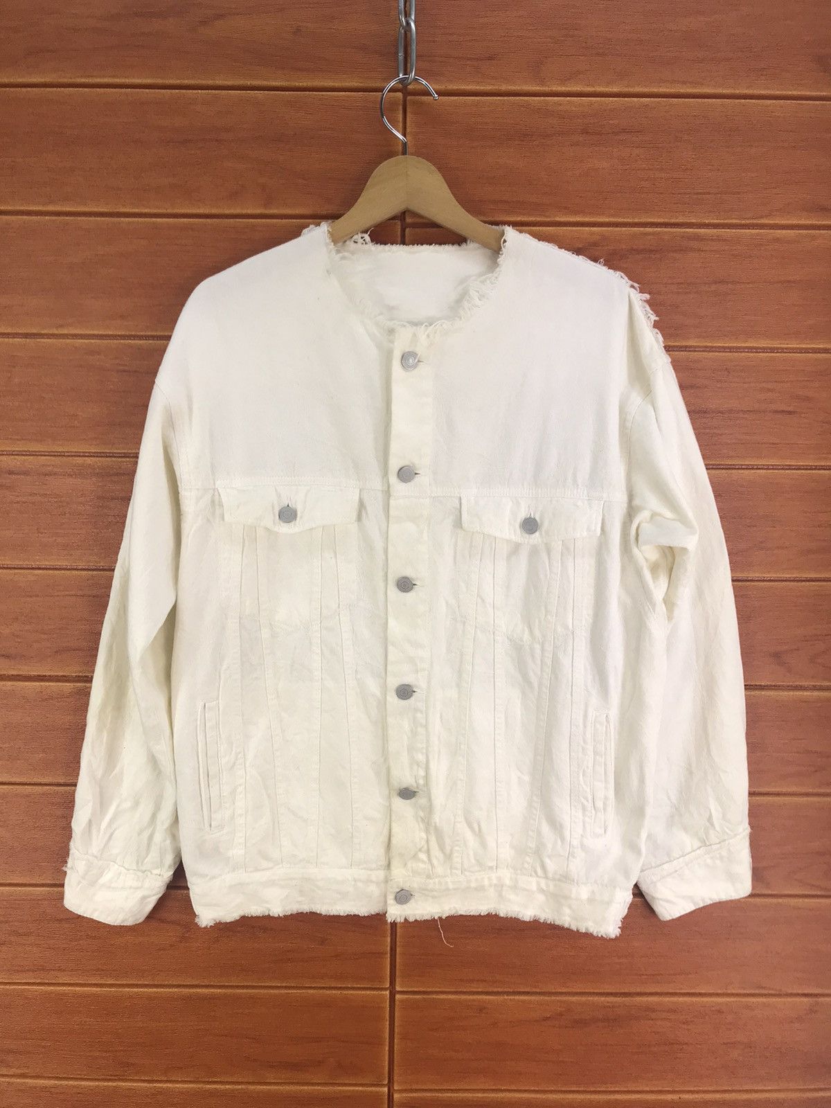 Iroquois Japan Iroquois Japan Neckless Denim Jacket Size US M / EU 48-50 / 2 - 1 Thumbnail