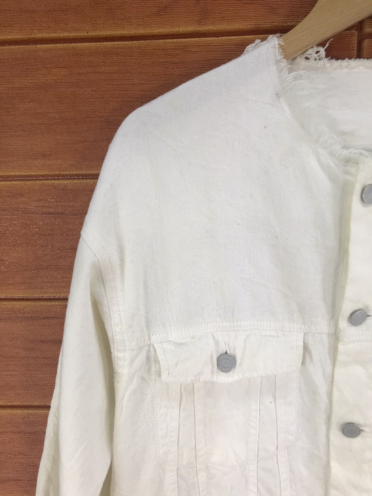 Iroquois Japan Iroquois Japan Neckless Denim Jacket Size US M / EU 48-50 / 2 - 2 Thumbnail