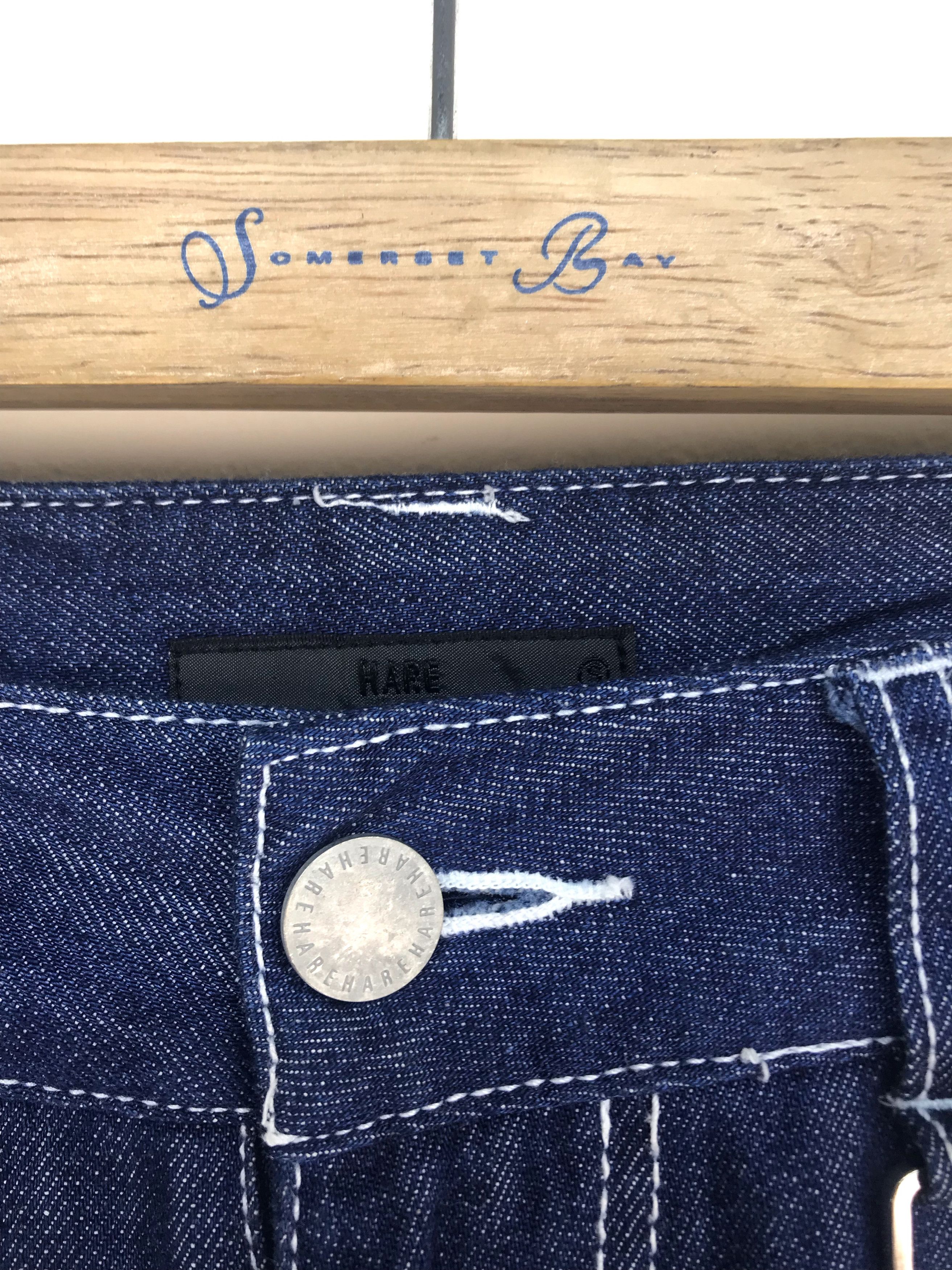 Comme des Garcons × Undercover Japanese Brand HARE Drop Crotch Denim Jeans Size US 31 - 7 Thumbnail