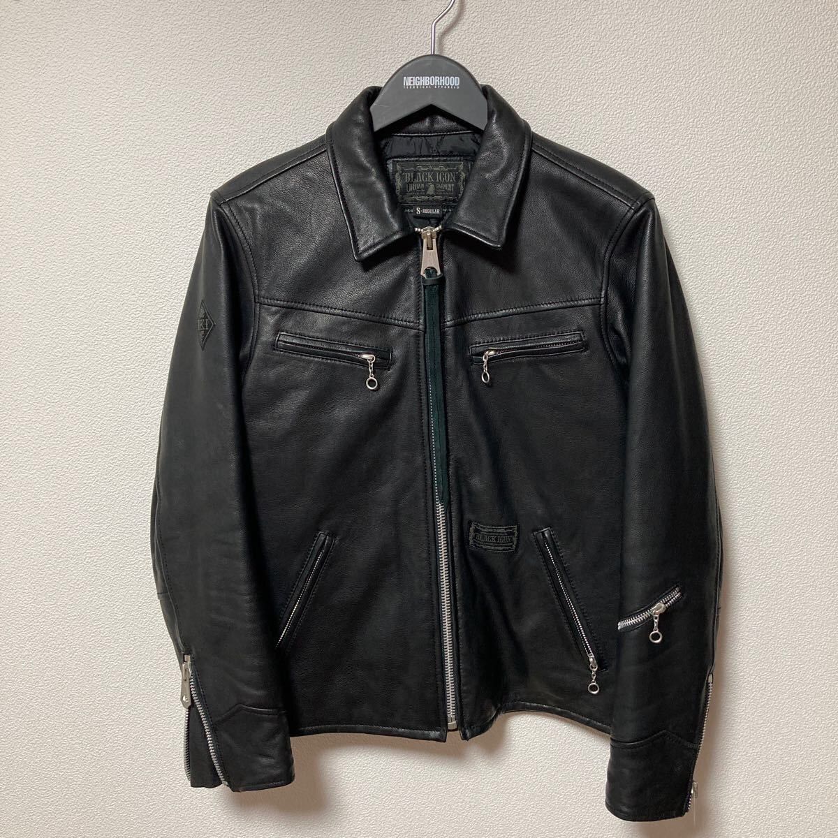 Neighborhood Neighborhood Black Icon Leather Jacket | Grailed