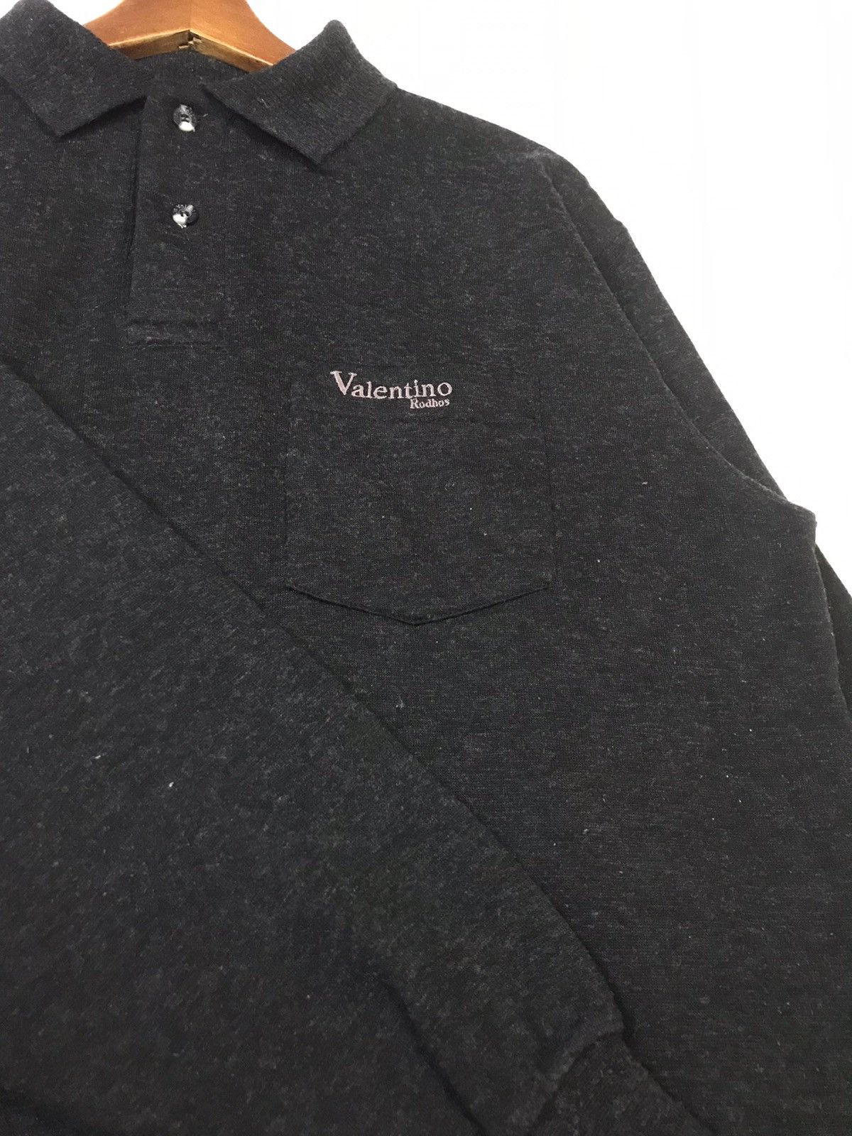 Vintage Rodhos Valentino Wool Polo Sweatshirt Size US M / EU 48-50 / 2 - 5 Thumbnail