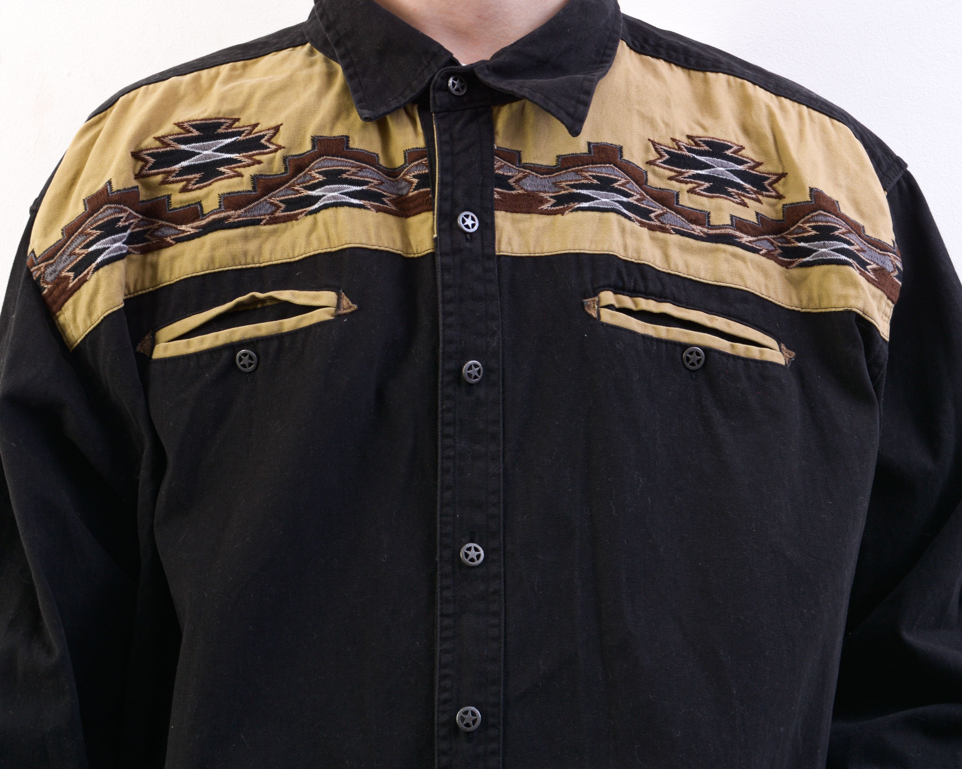 Cowboy Equipment × Vintage Western Cowboy Shirt 3XL Ranger Sheriff buttons Aztec Size US XXL / EU 58 / 5 - 3 Thumbnail