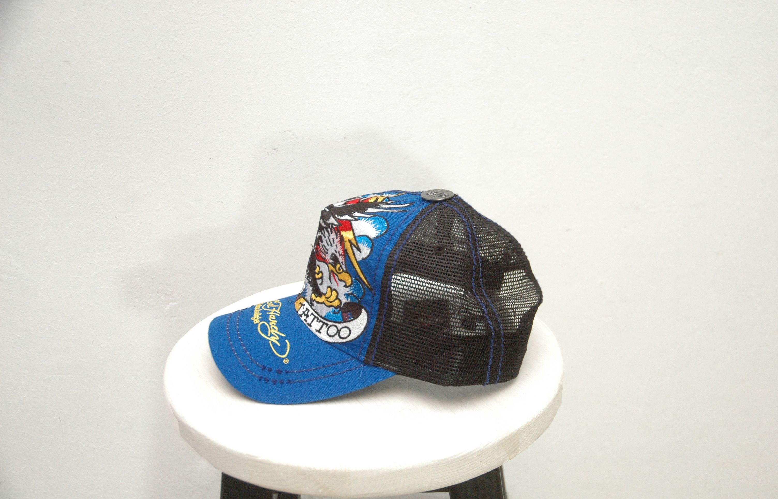 Ed Hardy NWT Ed Hardy Christian Audigier 77 Tattoo Eagle Cap Size ONE SIZE - 3 Thumbnail