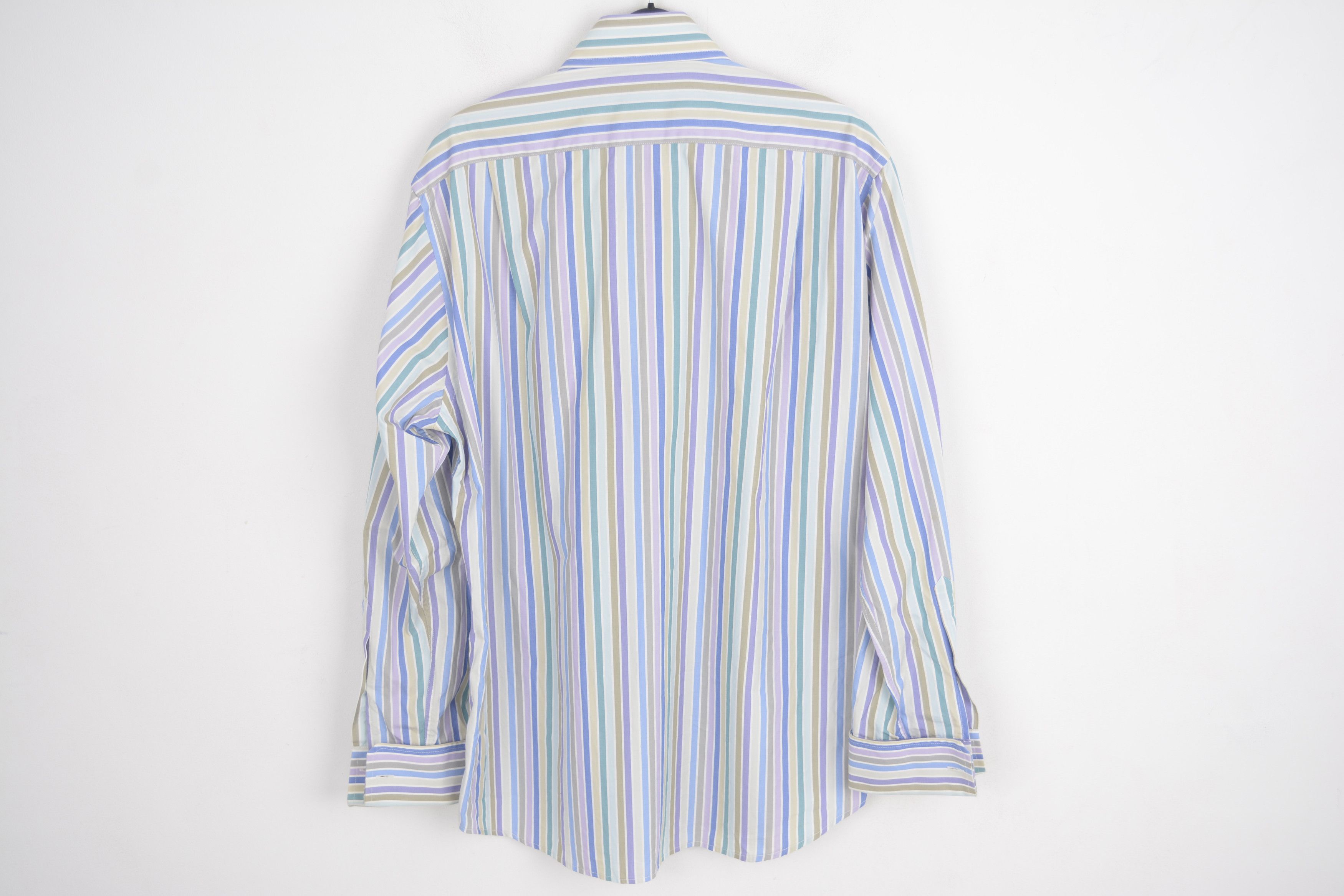 Gant 80s Poplin Shirt Dress Fit Button Up Pinstriped Double Cuff Size US M / EU 48-50 / 2 - 3 Thumbnail