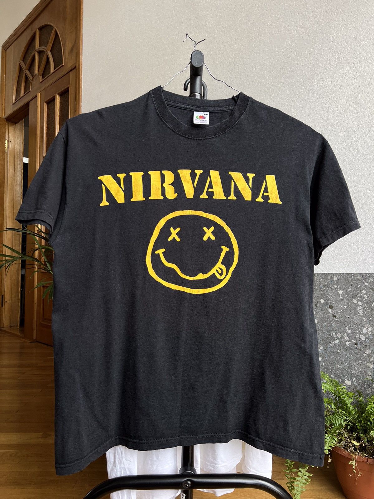 Tee-shirt Manches Courtes Imprimé Femme - Nirvana Noir