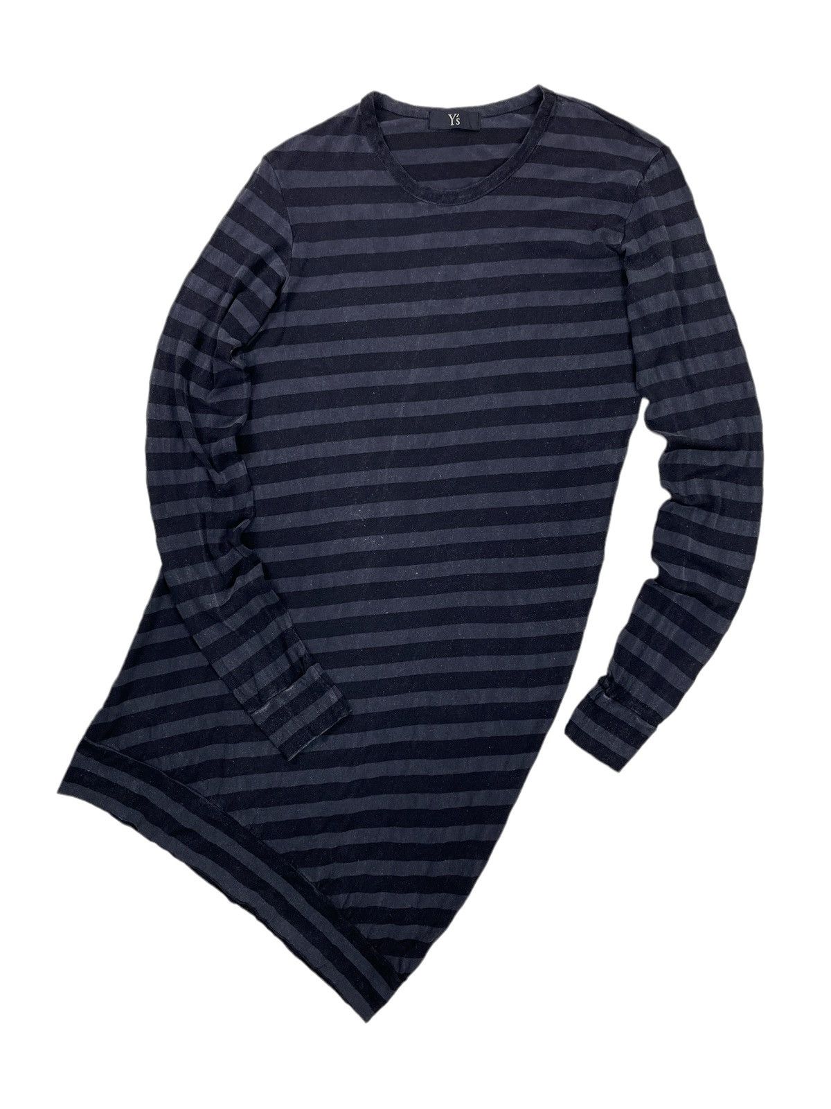 RARE🔥Unique Y’s Slanted Horizontal Stripes Startdust LS Tee