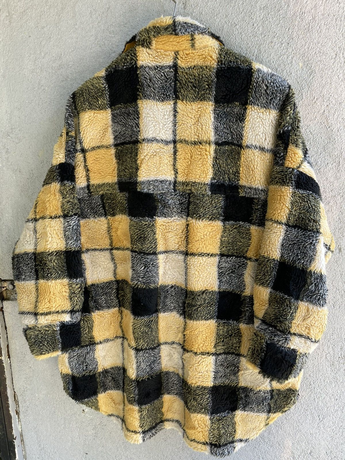 Flannel × Japanese Brand Rare RODEO CROWN YELLOW BLACK FLEECE FLANNER. Size US XL / EU 56 / 4 - 2 Thumbnail