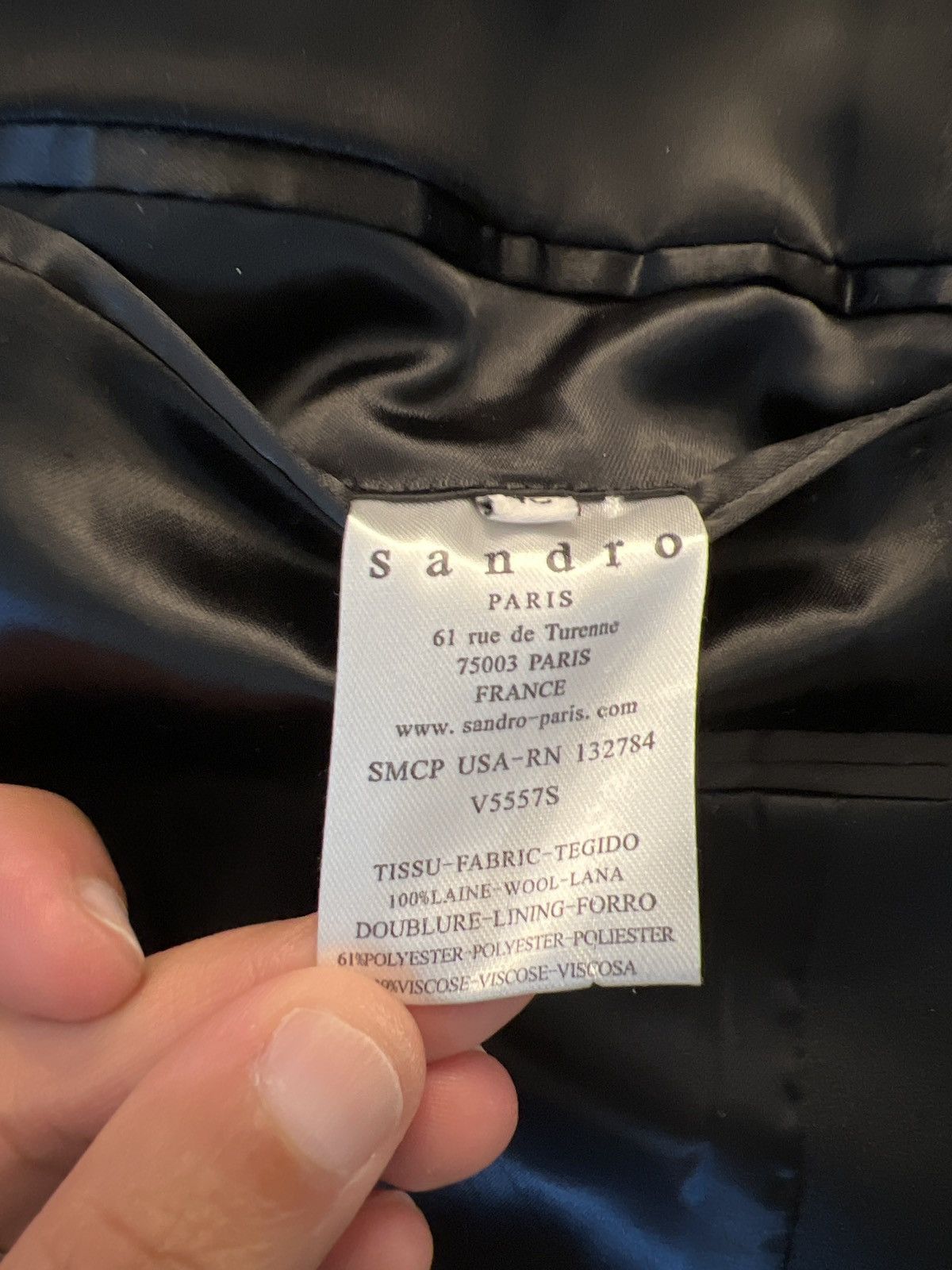 Sandro Sandro Shawl Collar Blazer Size 38R - 3 Thumbnail