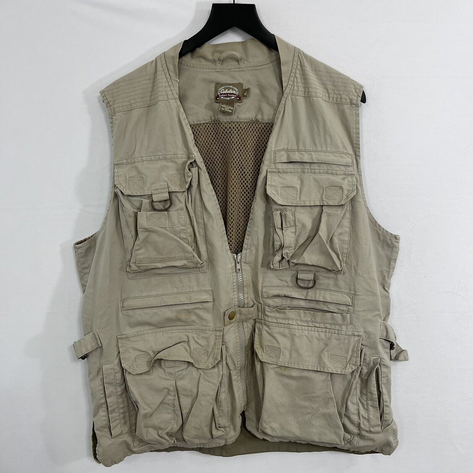 Cabelas Cabelas Safari Series Khaki Utility Vest Fishing Hunting Grailed