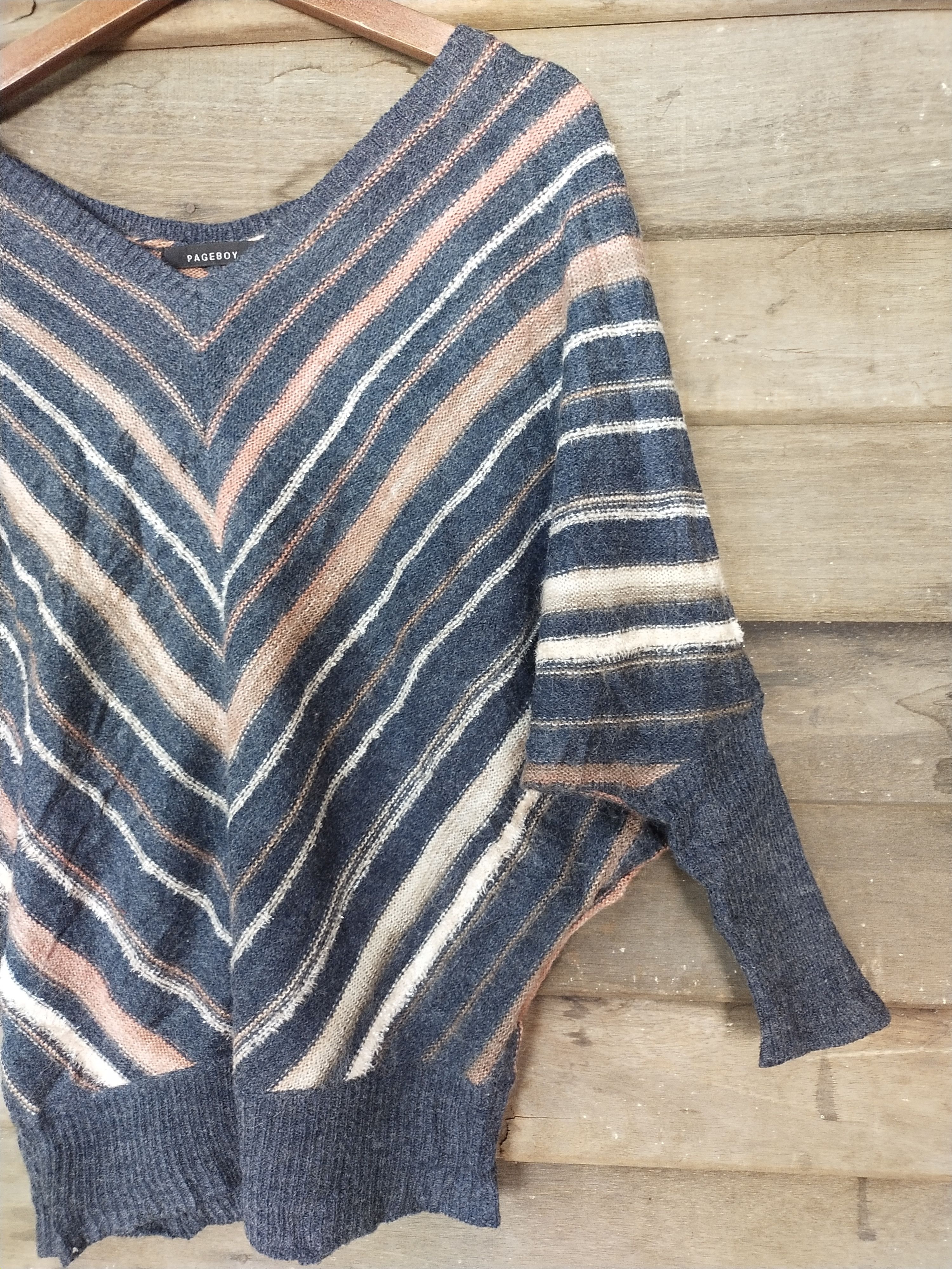 Vintage Pageboy three colour stripe knitwear #S200 Size M / US 6-8 / IT 42-44 - 3 Thumbnail