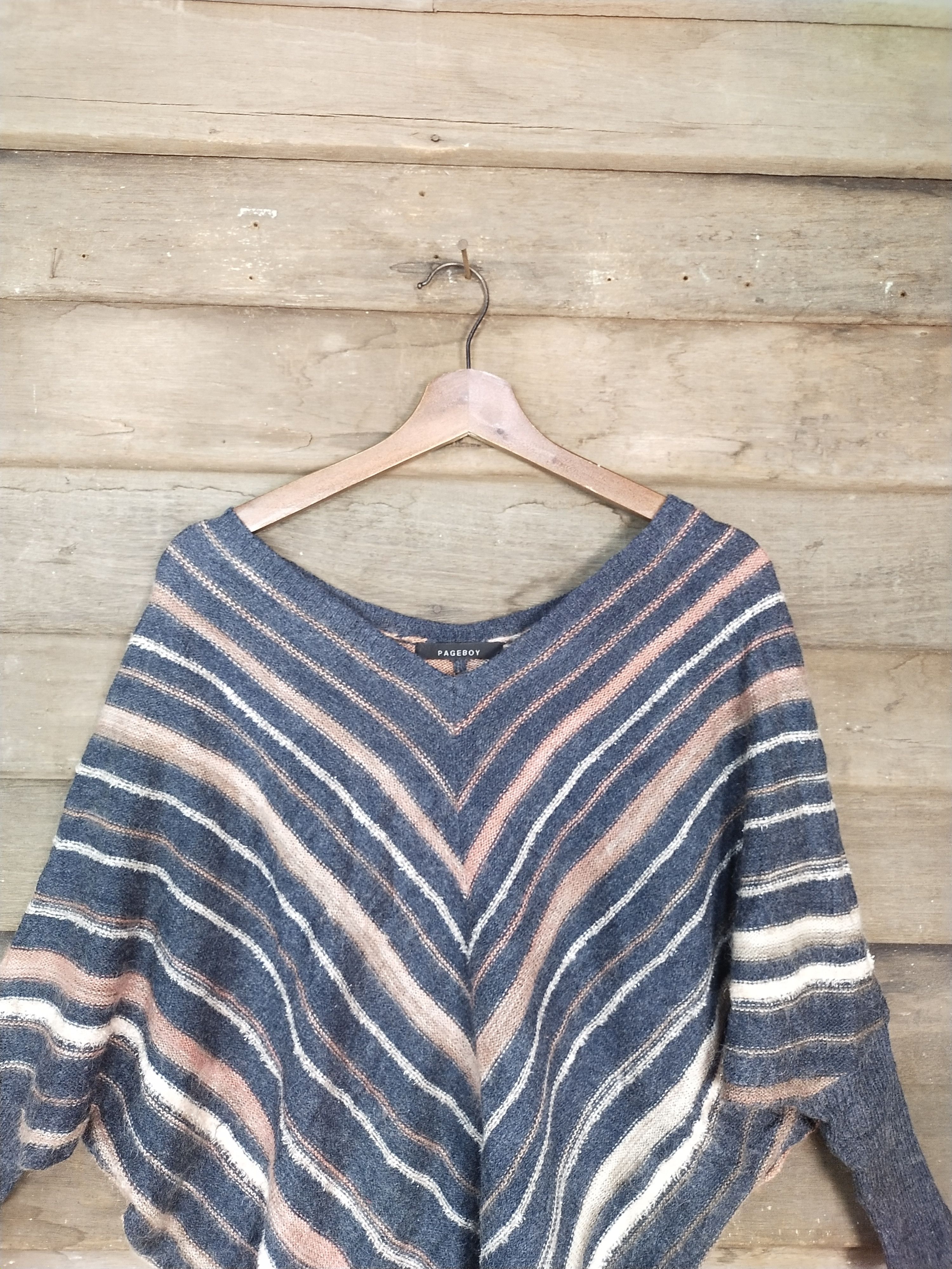 Vintage Pageboy three colour stripe knitwear #S200 Size M / US 6-8 / IT 42-44 - 2 Thumbnail