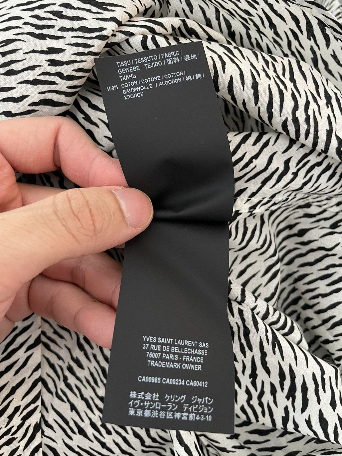 Hedi Slimane × Saint Laurent Paris × Yves Saint Laurent Runway Limited Edition Saint Laurent Zebra Shirt Brand New Size US XL / EU 56 / 4 - 9 Thumbnail