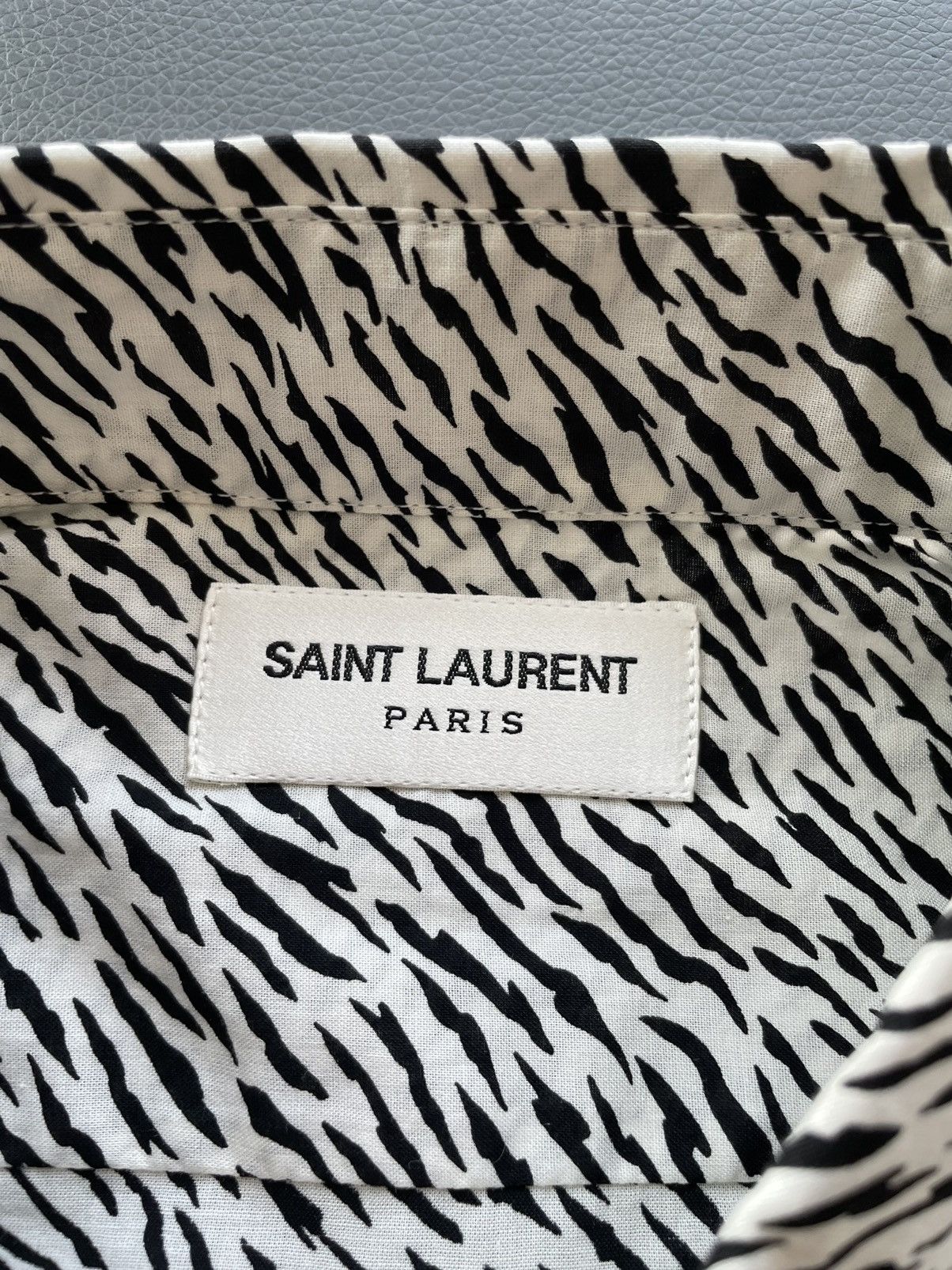 Hedi Slimane × Saint Laurent Paris × Yves Saint Laurent Runway Limited Edition Saint Laurent Zebra Shirt Brand New Size US XL / EU 56 / 4 - 14 Thumbnail