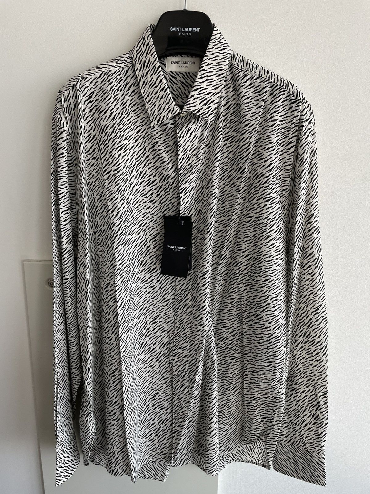 Hedi Slimane × Saint Laurent Paris × Yves Saint Laurent Runway Limited Edition Saint Laurent Zebra Shirt Brand New Size US XL / EU 56 / 4 - 16 Thumbnail