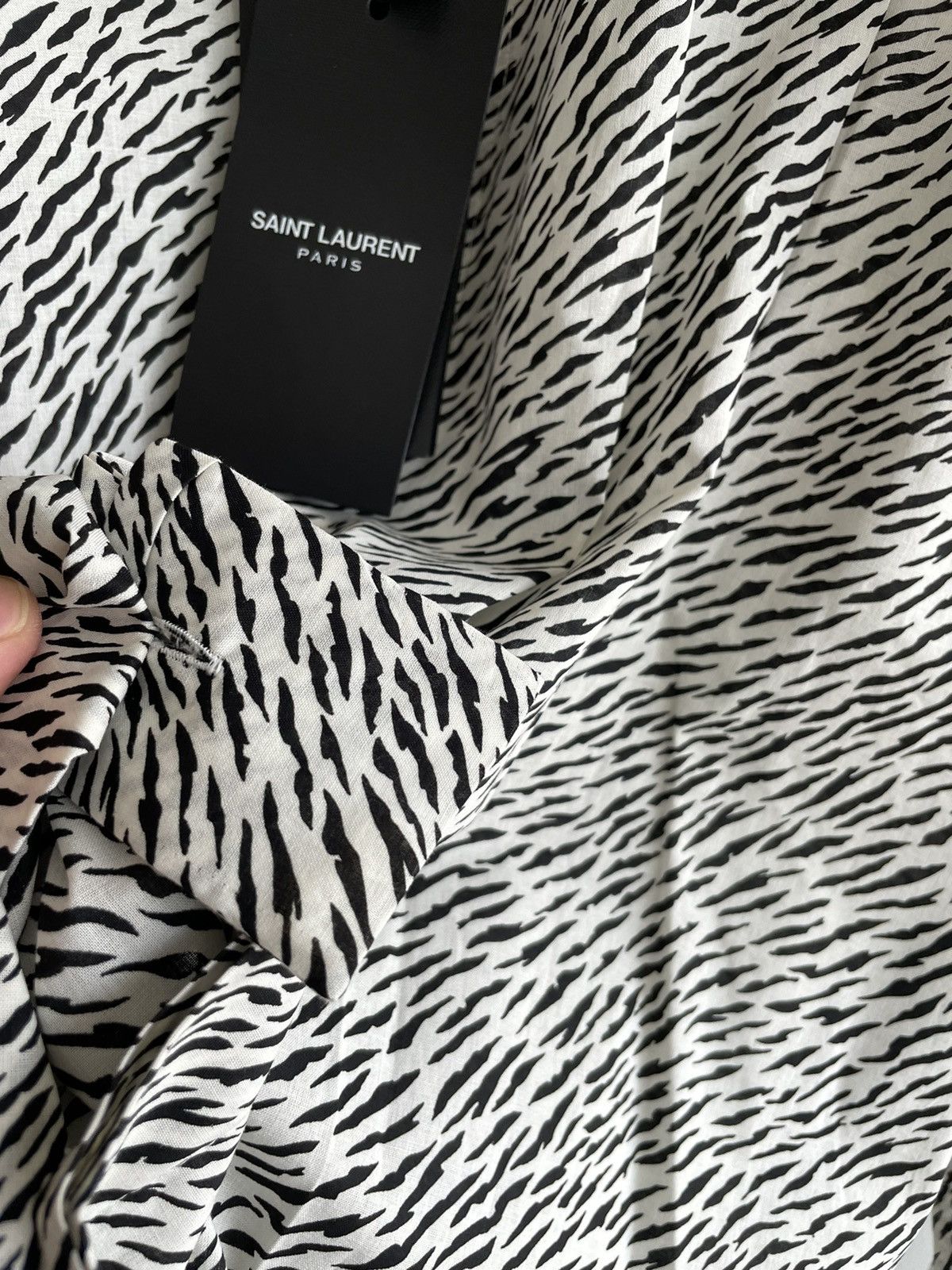 Hedi Slimane × Saint Laurent Paris × Yves Saint Laurent Runway Limited Edition Saint Laurent Zebra Shirt Brand New Size US XL / EU 56 / 4 - 18 Thumbnail