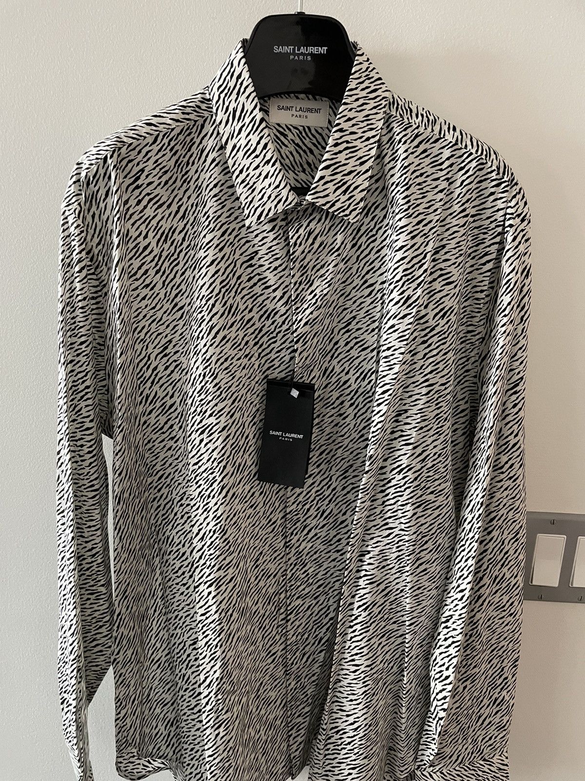 Hedi Slimane × Saint Laurent Paris × Yves Saint Laurent Runway Limited Edition Saint Laurent Zebra Shirt Brand New Size US XL / EU 56 / 4 - 20 Thumbnail