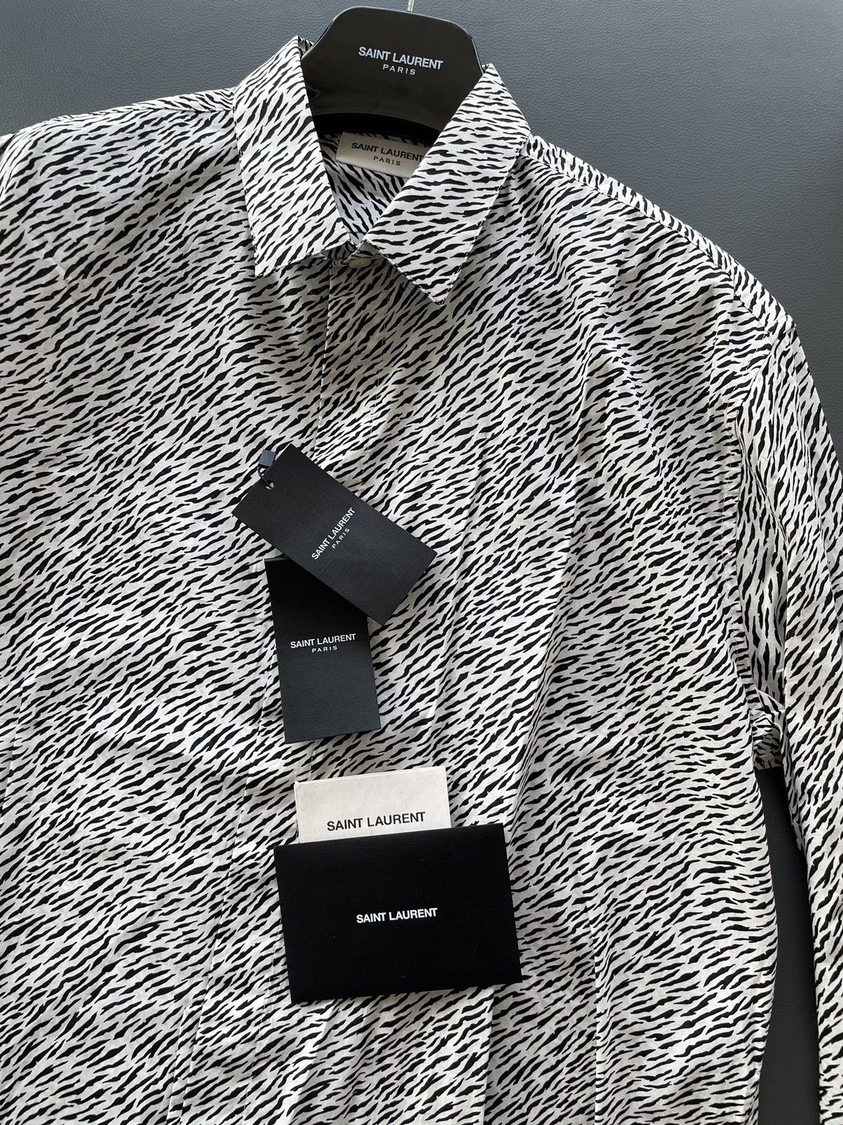Hedi Slimane × Saint Laurent Paris × Yves Saint Laurent Runway Limited Edition Saint Laurent Zebra Shirt Brand New Size US XL / EU 56 / 4 - 3 Thumbnail