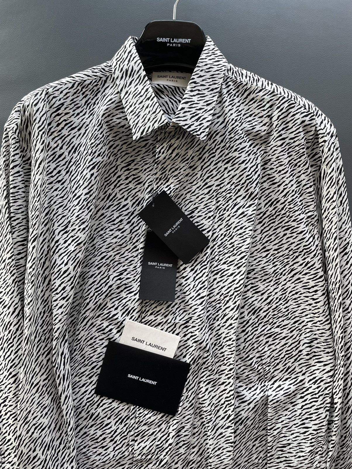 Hedi Slimane × Saint Laurent Paris × Yves Saint Laurent Runway Limited Edition Saint Laurent Zebra Shirt Brand New Size US XL / EU 56 / 4 - 2 Thumbnail