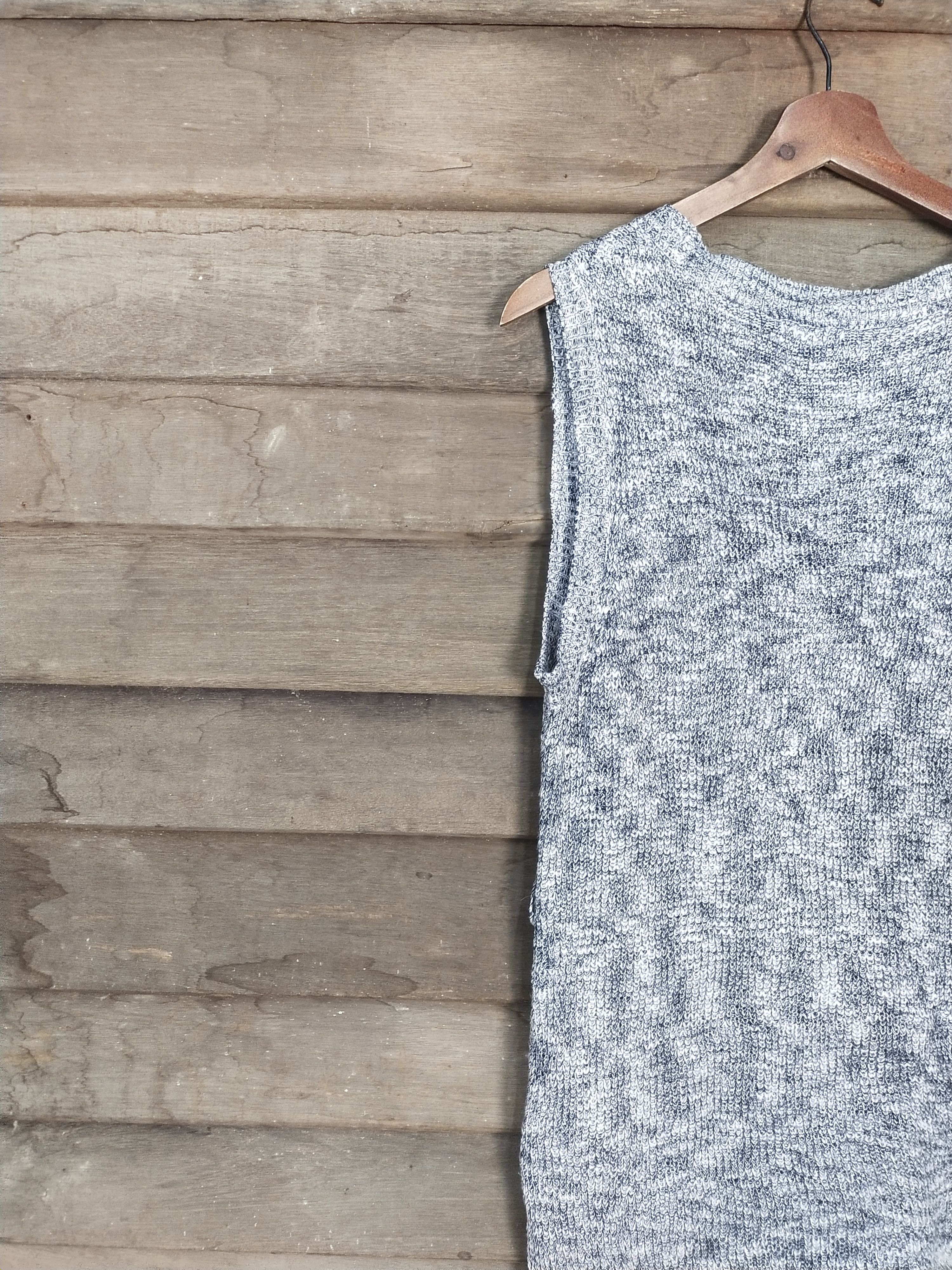 Japanese Brand GU grey sleeveless cardigan #S202 Size M / US 6-8 / IT 42-44 - 11 Thumbnail