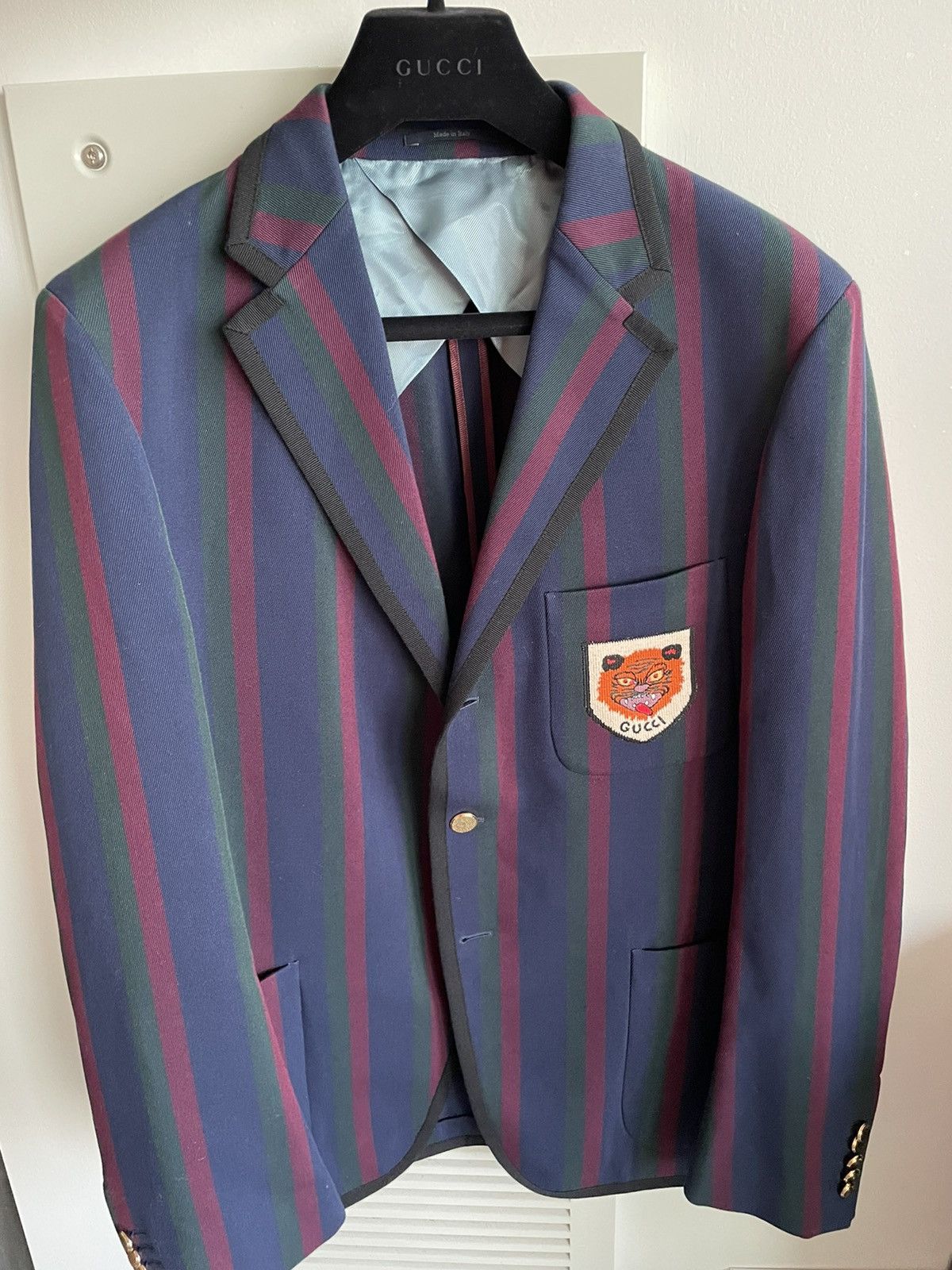 Gucci $3,300 Value Super Runway Limited Edition Tiger Logo Blazer Size 50S - 1 Thumbnail