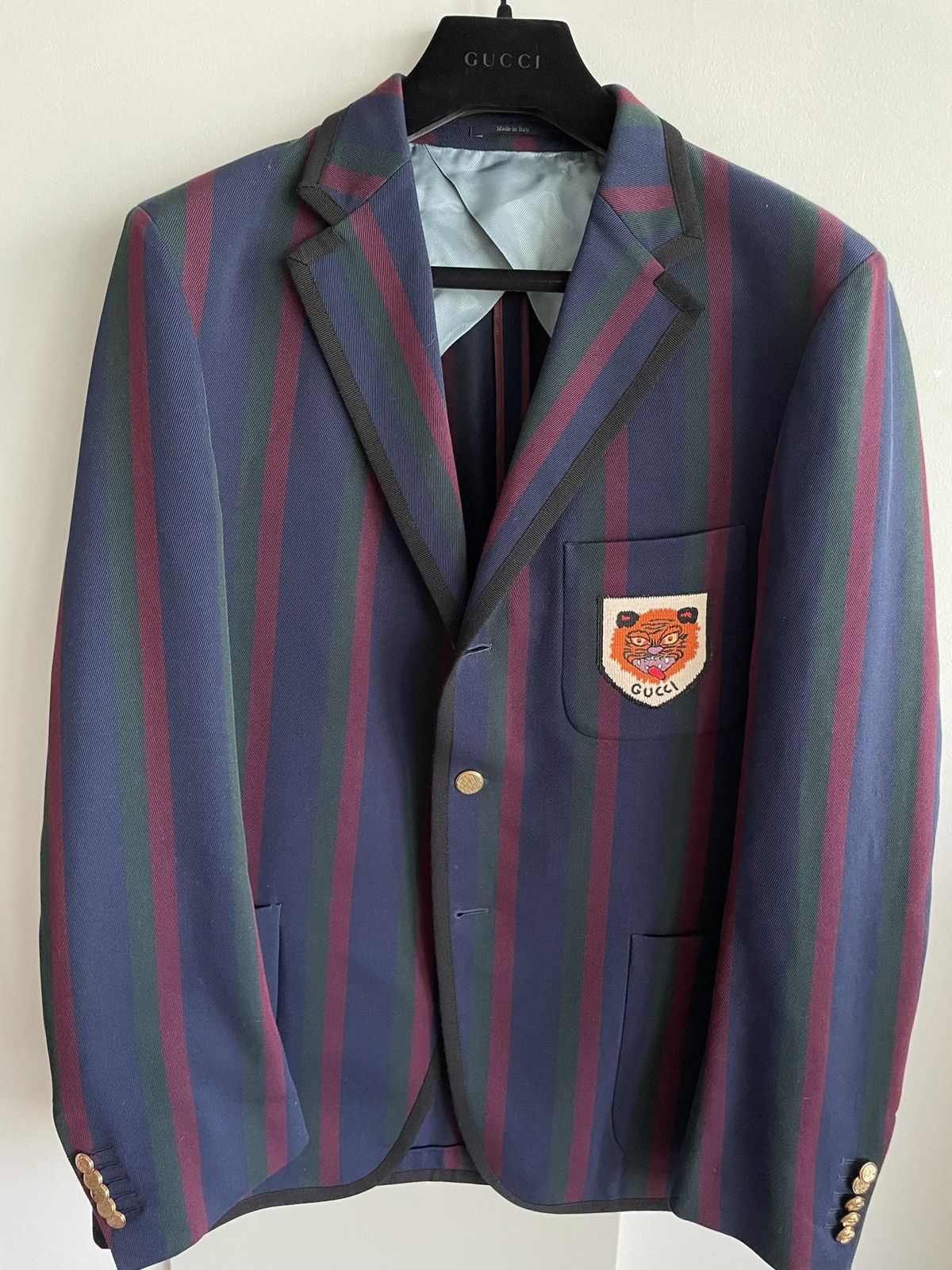 Gucci $3,300 Value Super Runway Limited Edition Tiger Logo Blazer Size 50S - 2 Thumbnail