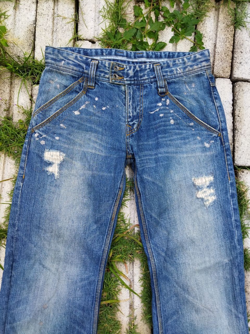 Nicole Club Vintage Nicole Club For Men Splatter Jeans Size US 33 - 4 Thumbnail