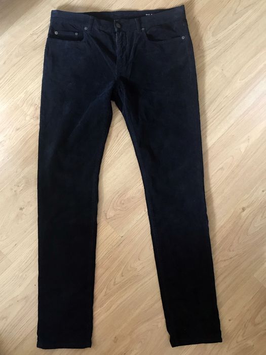 Saint Laurent Paris SAINT LAURENT D02 M/SK-LW BLACK CORDUROY PANTS