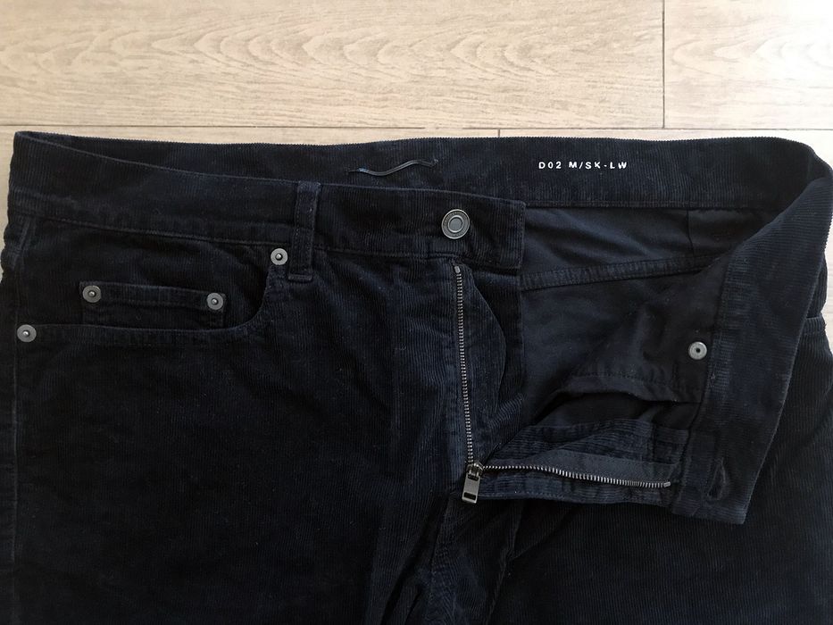 Saint Laurent Paris SAINT LAURENT D02 M/SK-LW BLACK CORDUROY PANTS