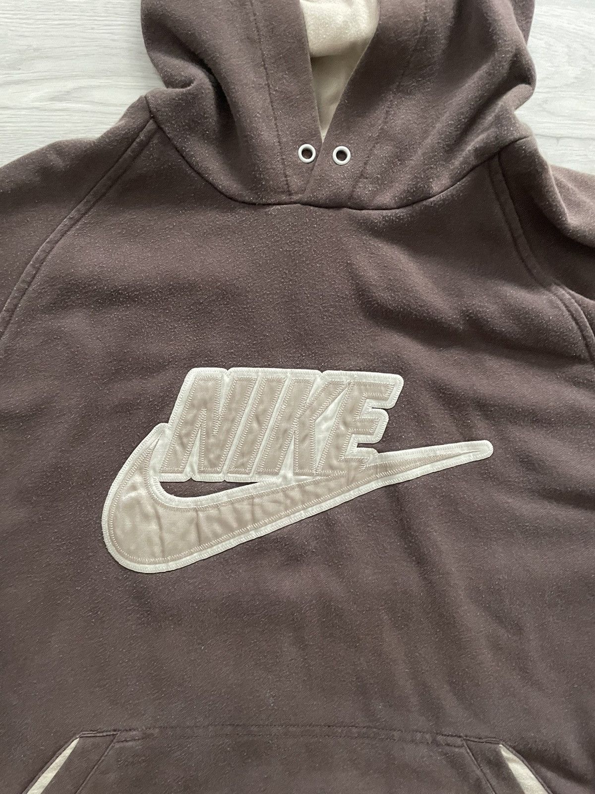 Nike × Vintage Vintage Brown Nike Hoodie Size US L / EU 52-54 / 3 - 2 Thumbnail