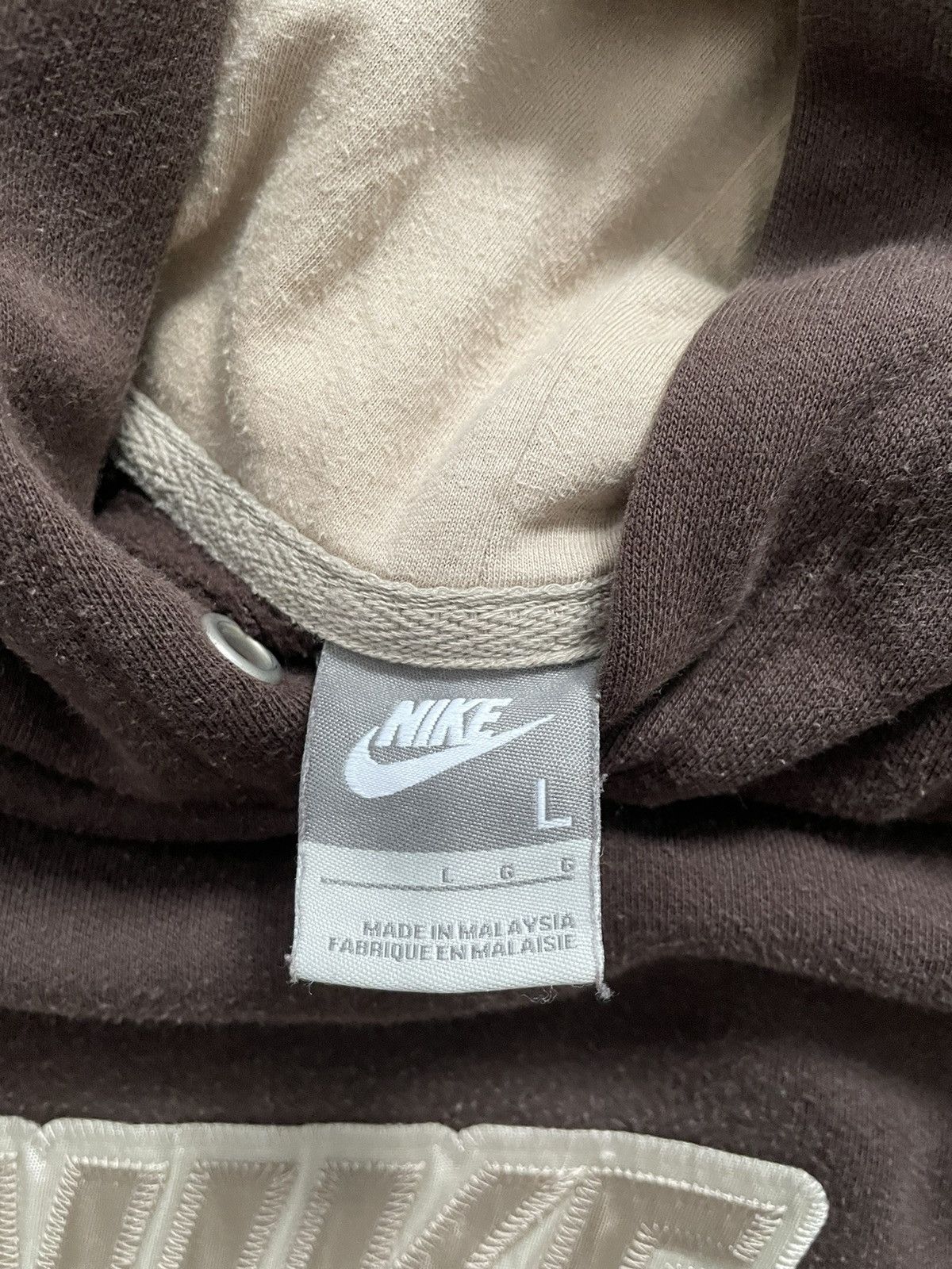 Nike × Vintage Vintage Brown Nike Hoodie Size US L / EU 52-54 / 3 - 3 Thumbnail