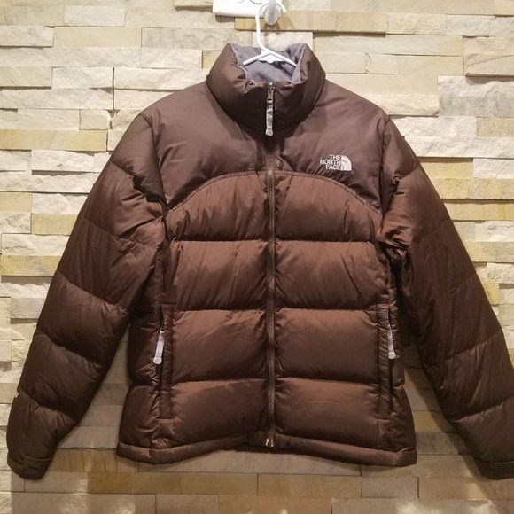 The North Face North Face Womens Medium Brown Nuptse Puffer Jacket Coat Grailed