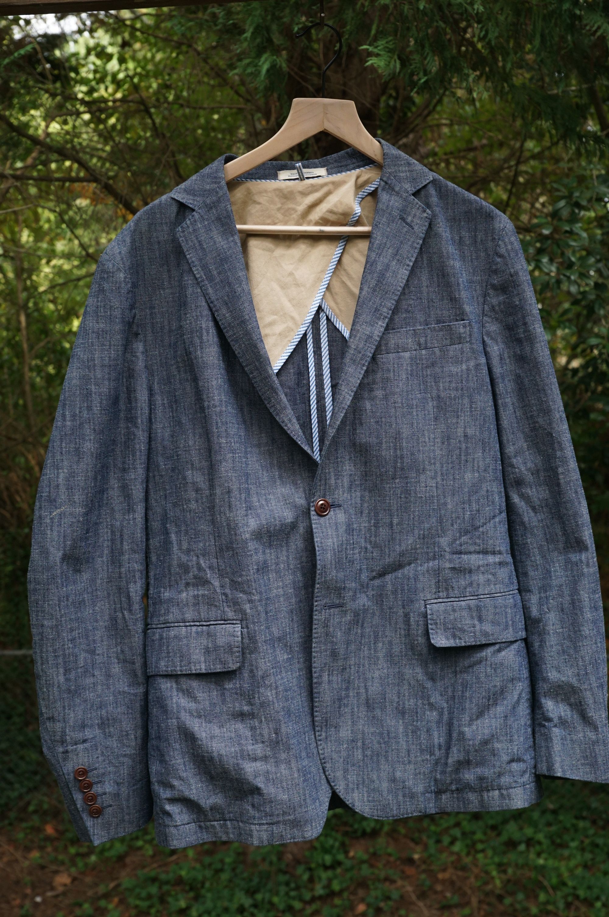 Lands End Canvas Lands End Canvas Chambray Blazer Unlined | Grailed