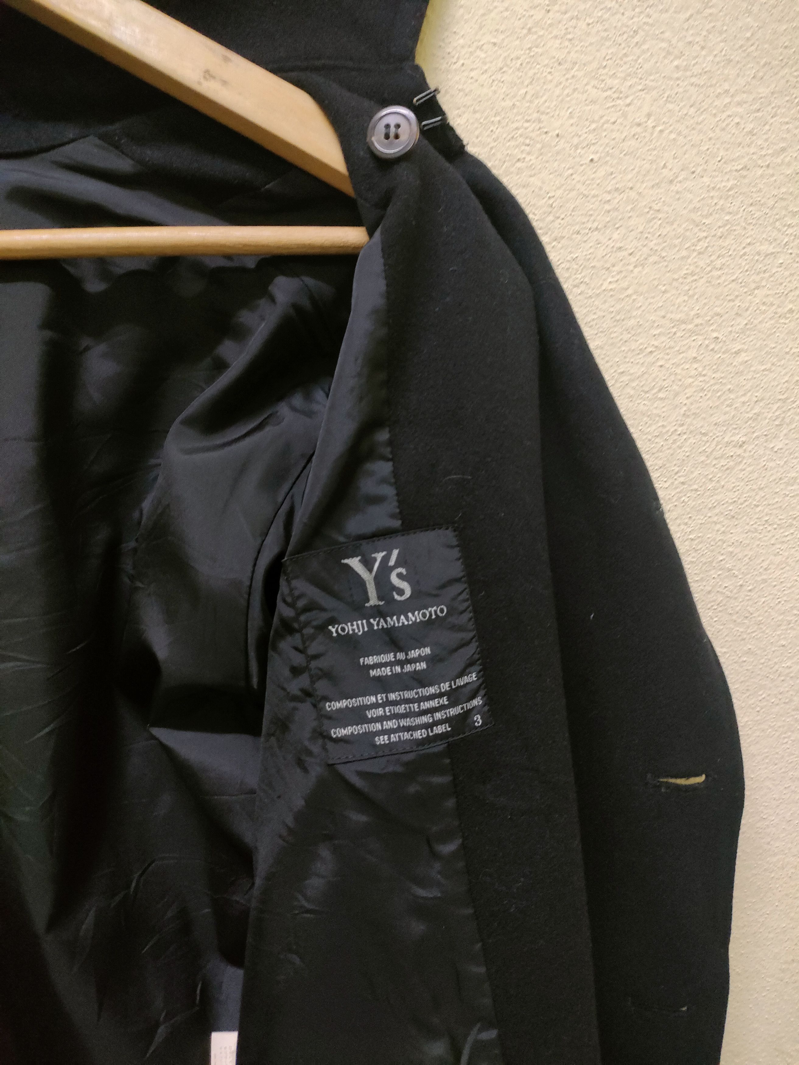 Y's × Yohji Yamamoto Yohji Yamamoto Wool Long Jacket Size US L / EU 52-54 / 3 - 8 Thumbnail