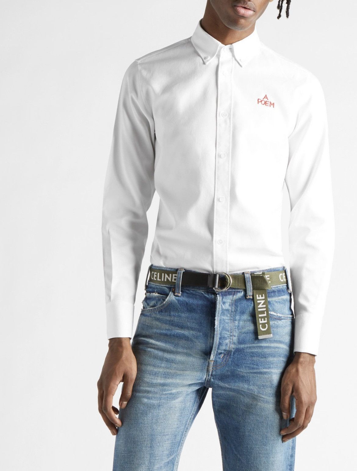 Celine × Hedi Slimane BNWT CELINE HOMME by Hedi Slimane “The Poem” Oxford shirt 39 Size US M / EU 48-50 / 2 - 4 Thumbnail
