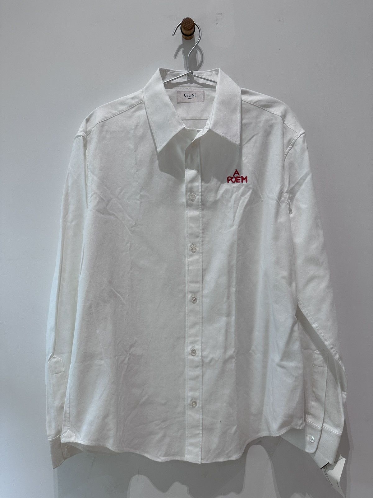 Celine × Hedi Slimane BNWT CELINE HOMME by Hedi Slimane “The Poem” Oxford shirt 39 Size US M / EU 48-50 / 2 - 6 Thumbnail