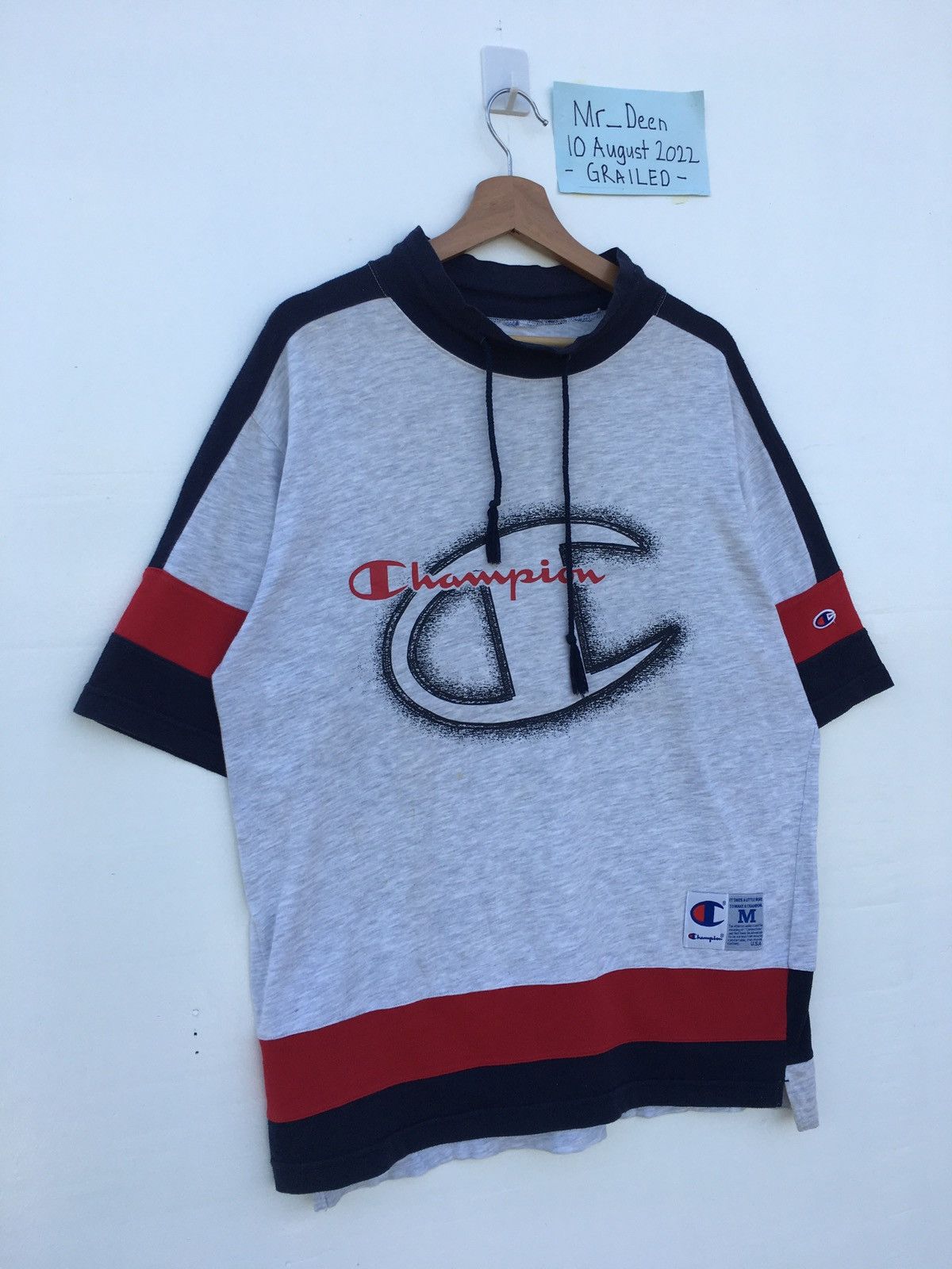 Champion Vintage 90s Champion Big Logo Streetwear Tshirt Size US L / EU 52-54 / 3 - 3 Thumbnail