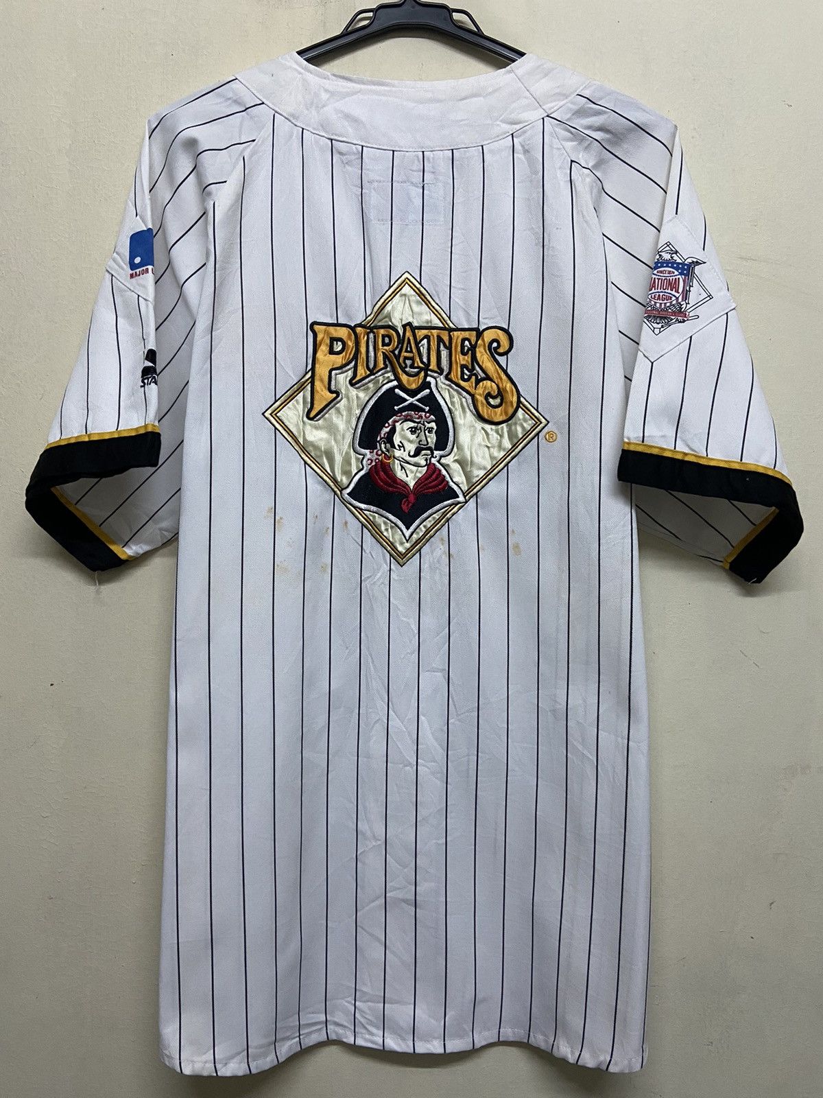 MLB × Starter 🔥OFFERNOW🔥Pittsburgh Pirates MLB Stripped Button Up Jersey Size US L / EU 52-54 / 3 - 2 Thumbnail