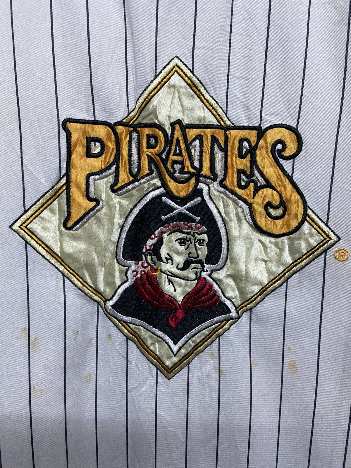 MLB × Starter 🔥OFFERNOW🔥Pittsburgh Pirates MLB Stripped Button Up Jersey Size US L / EU 52-54 / 3 - 9 Thumbnail