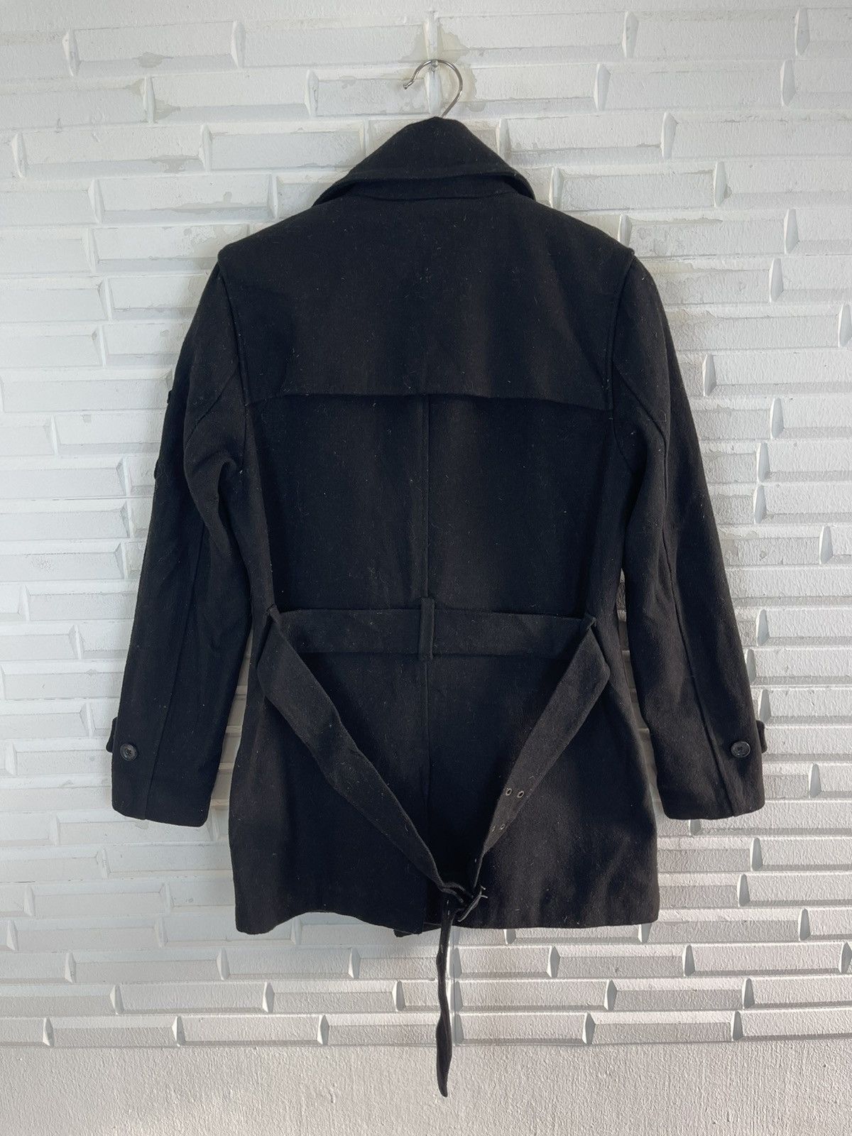 Roen 🖤 Black DWELL RIDERS P-COAT Rat Roen Underground Japan Size US M / EU 48-50 / 2 - 4 Thumbnail