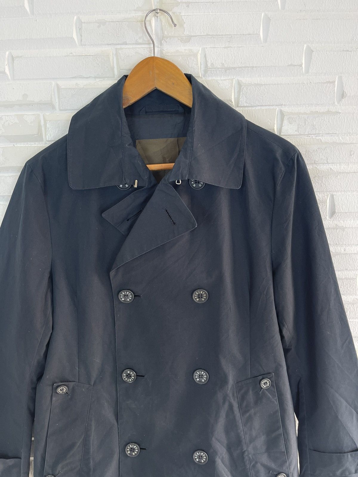 Kiko Kostadinov 🖤BLACK MACKINTOSH DOUBLE BREAST LONG COAT WEATHER Size US M / EU 48-50 / 2 - 5 Thumbnail