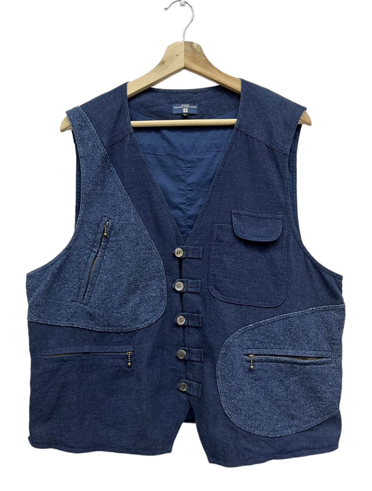 If Six Was Nine MORIOKA Vintage DYEING TAKIURA Patchwork Kapital Style Vest Size US M / EU 48-50 / 2 - 3 Thumbnail