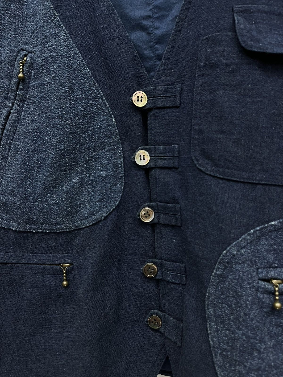 If Six Was Nine MORIOKA Vintage DYEING TAKIURA Patchwork Kapital Style Vest Size US M / EU 48-50 / 2 - 9 Thumbnail